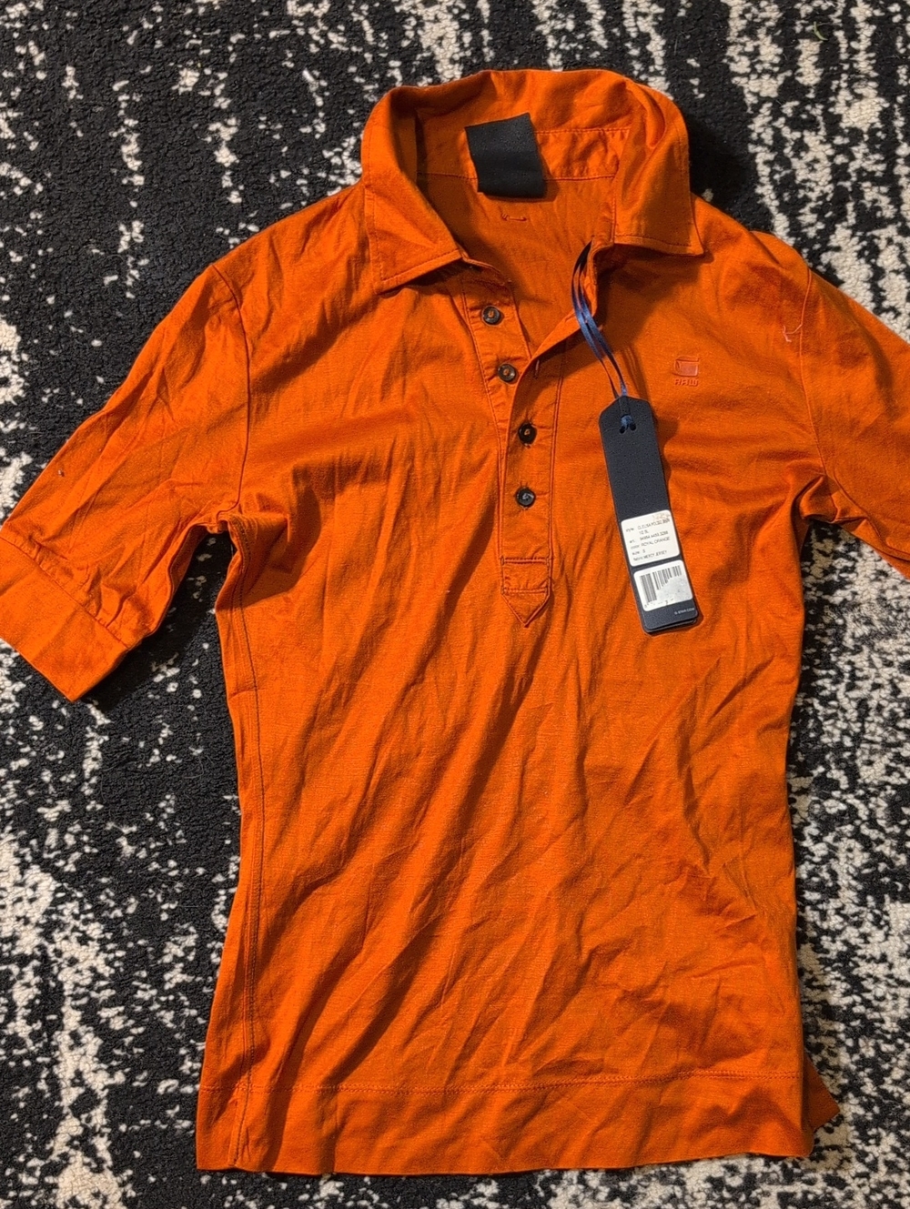 Women's G-star RAW Correct line Orange Polo Shirt - Classic Short Sleeve